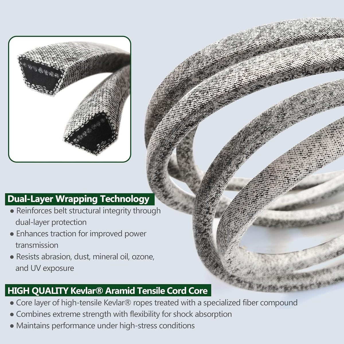 954-04240 Cub Cadet Deck Mower Belt Replace LTX 1050 LTX1050VT | 754-04240 Lawn Tractor Cutting Deck Belt for