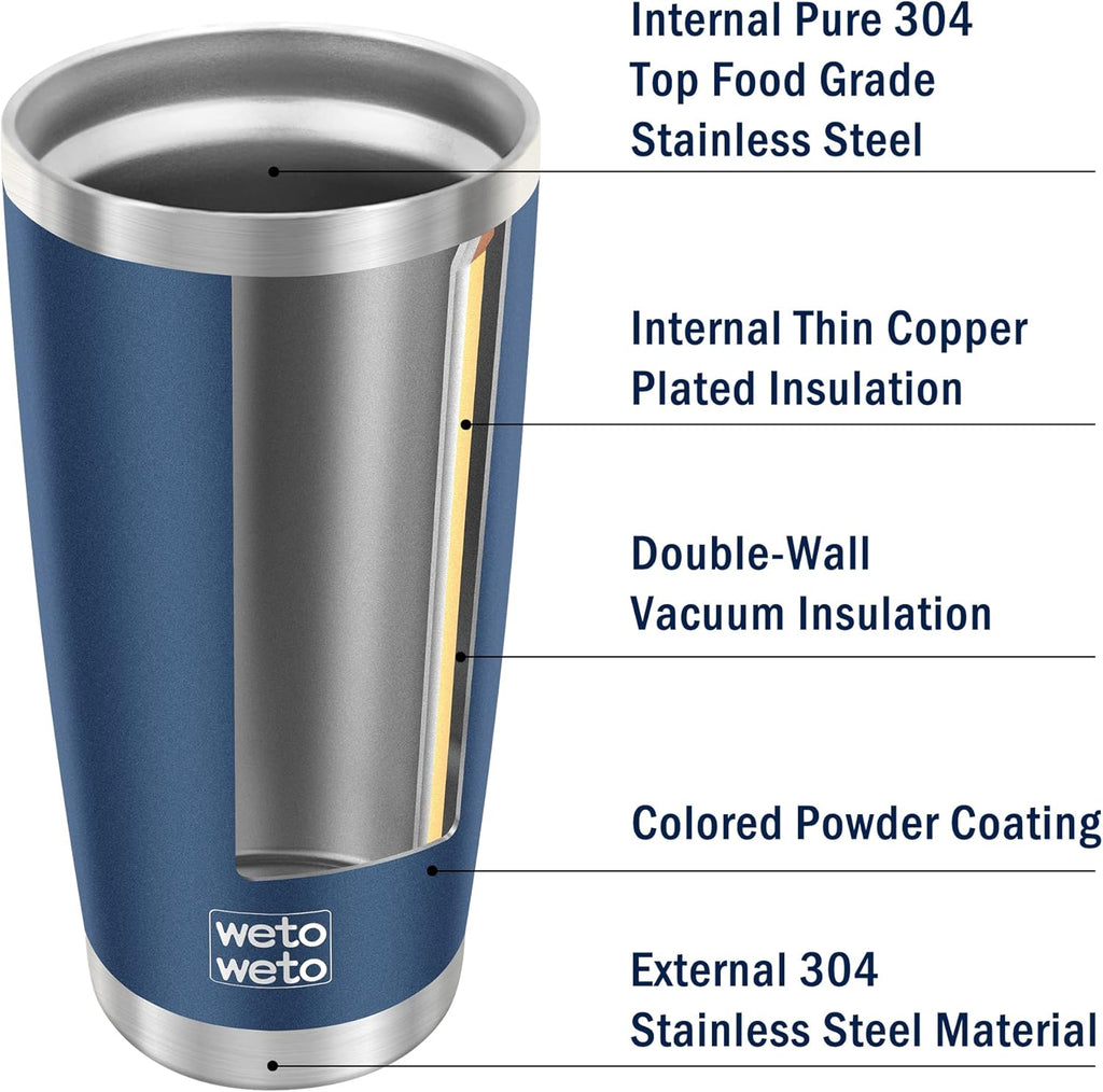 20oz Tumbler, Stainless Steel Vacuum Insulated Coffee Travel Mug, Double Wall Powder Coated Insulated Coffee Mug