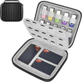 Hard Drive Case with DIY Foam for SanDisk for Samsung for Seagate | Dual DIY Sponge Layers, 30 SD Card Slots with
