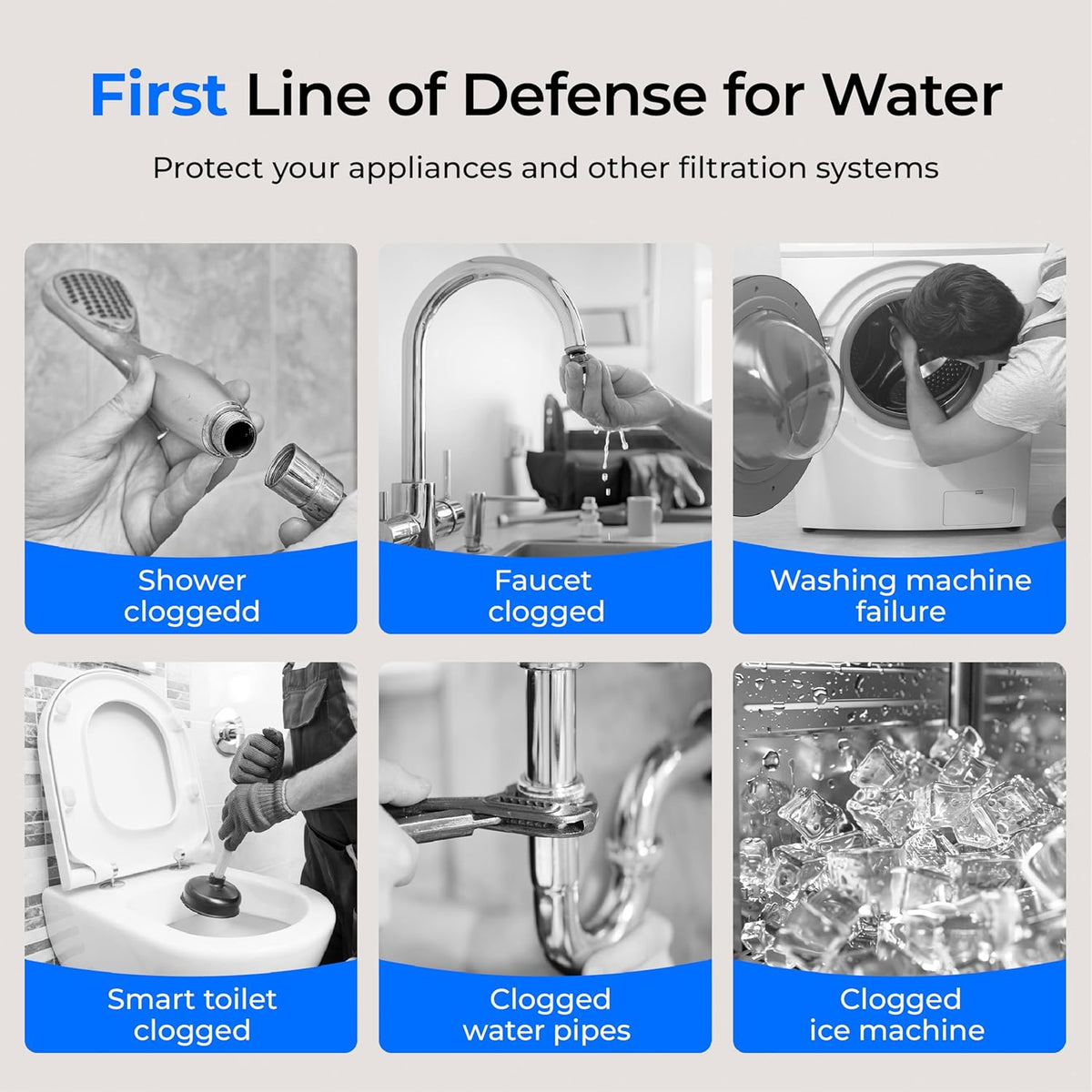 RPFK15 Spin Down Sediment Filter, 100 Micron+500 Micron