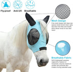 Elastic Fly Mask for Horse with Ear, Equine Fly Mask UV Protection