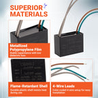 CBB61 5+5uF 4-Wire Ceiling Fan Capacitor 250V