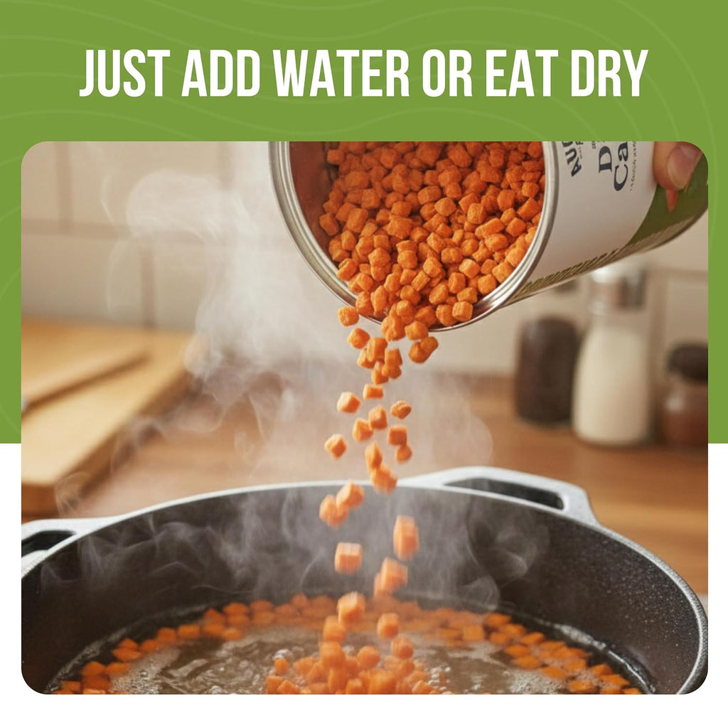 Dehydrated Diced Carrots Can | Emergency Food Supply, 216 Servings, 25 Year Shelf Life, Great for Cooking, Baking