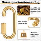 Otoolling 4 Pack Brass Quick Link Chain Connector Threaded, 1/4'' Inch