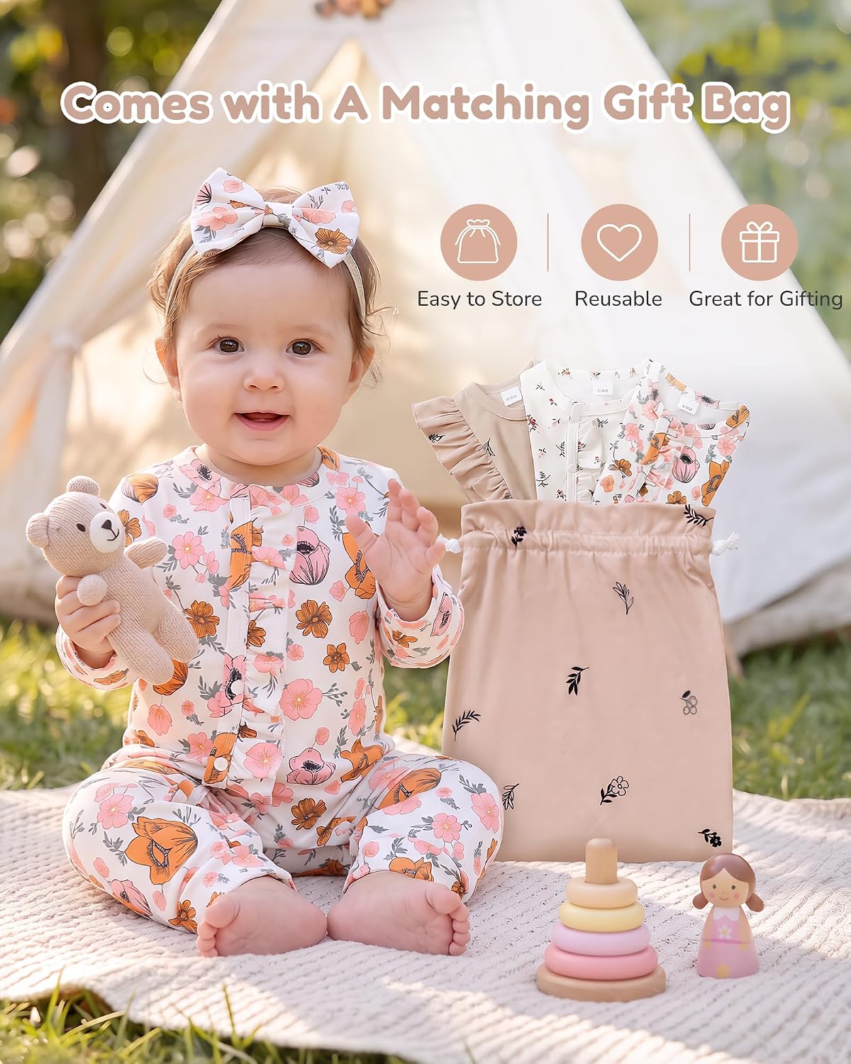 Newborn Girl Clothes 11-Pieces Fall Baby Coming Home Outfits