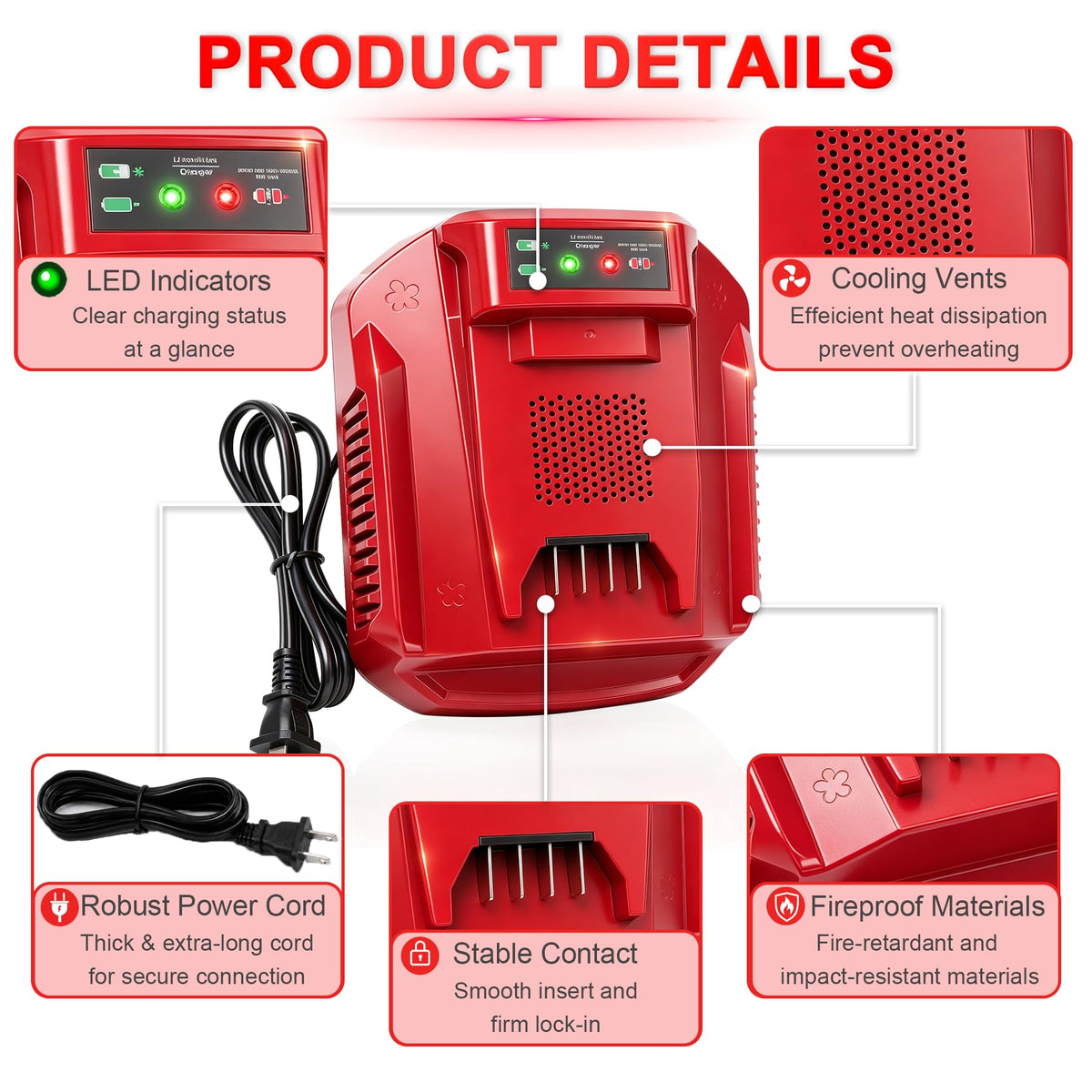BOTKK 240W Rapid Charger Replacement for Toro Battery Charger 88605 88602