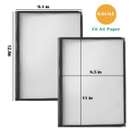 Menu Covers 8.5 x 11 Inch Restaurant Menu-Holder - 2PCS 4 Page 8 View Transparent Menu Sleeve,Fits A4 Size Paper for