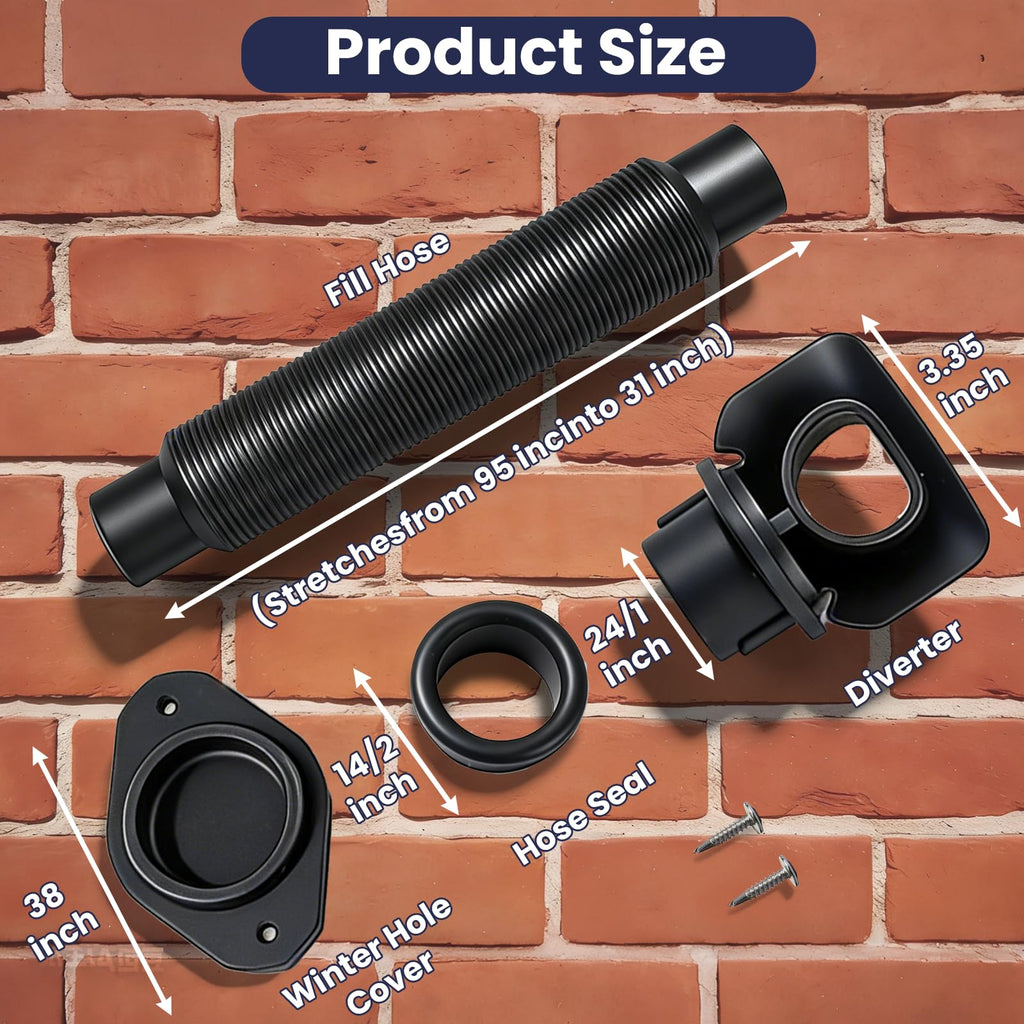 Rain Barrel Diverter Kit for Rectangular Downspouts, 1 Set