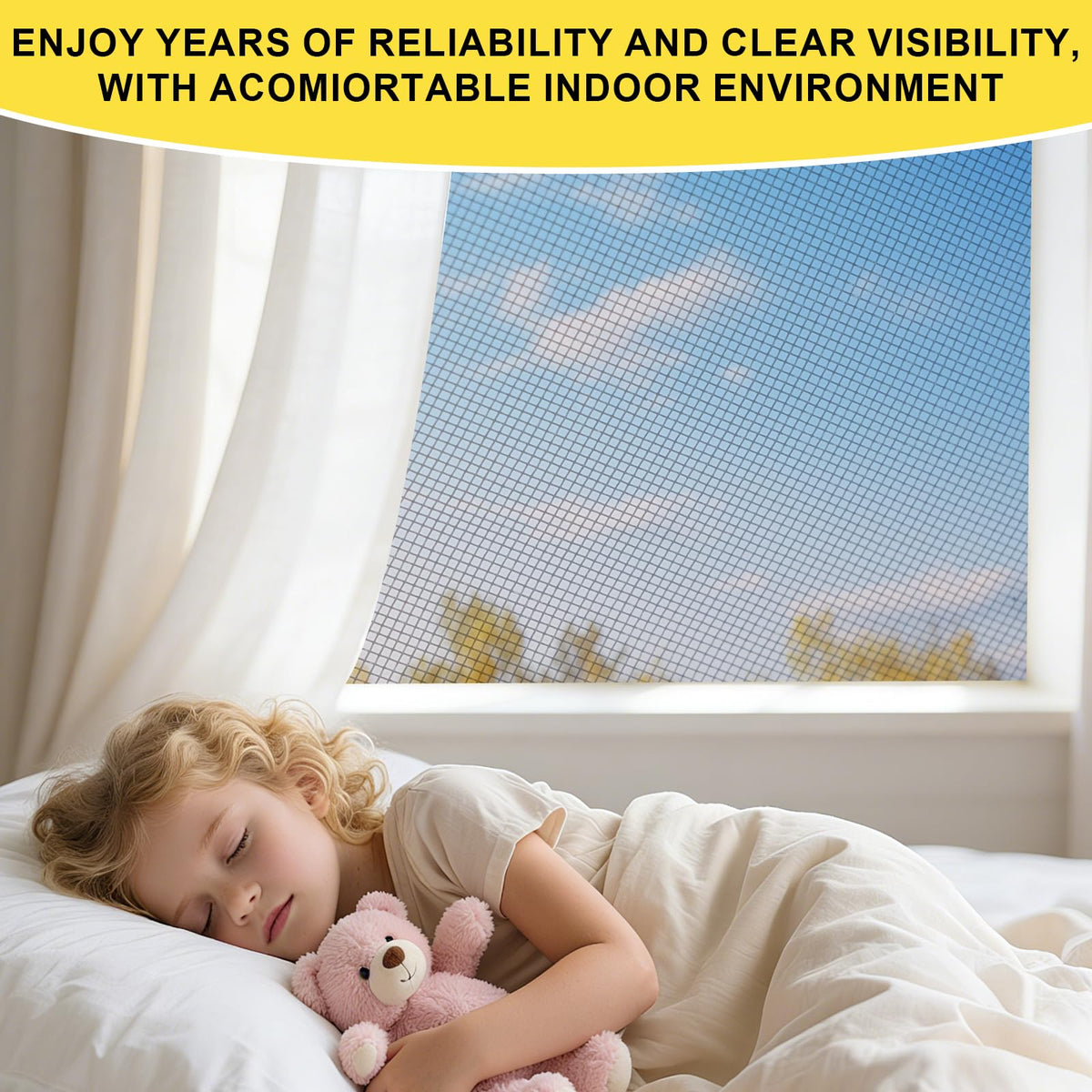 Fiberglass Screen Roll 72 in x 100 ft, Window Screen Replacement Bug Screen Mesh, DIY Insect Screening for Windows