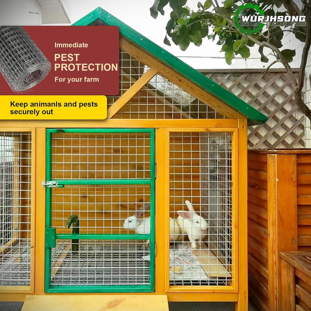 Black Hardware Cloth 4'' x 10' PVC Steel Vinyl Coated 1/4inch Galvanized Wire Mesh Roll (23GA) Chicken Wire Fence