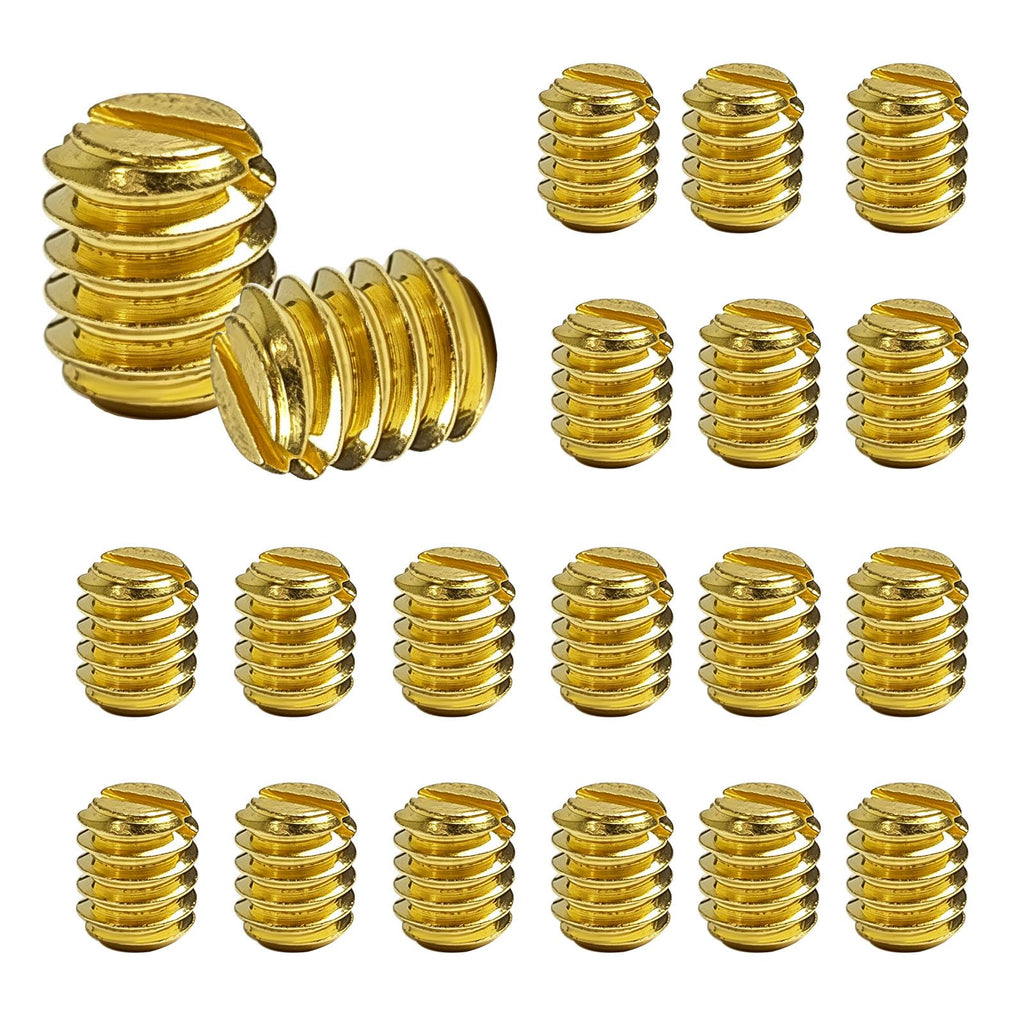Door Knob Set Screws, 1/4-20 Thread Replacement Hex Screws 20-Pack