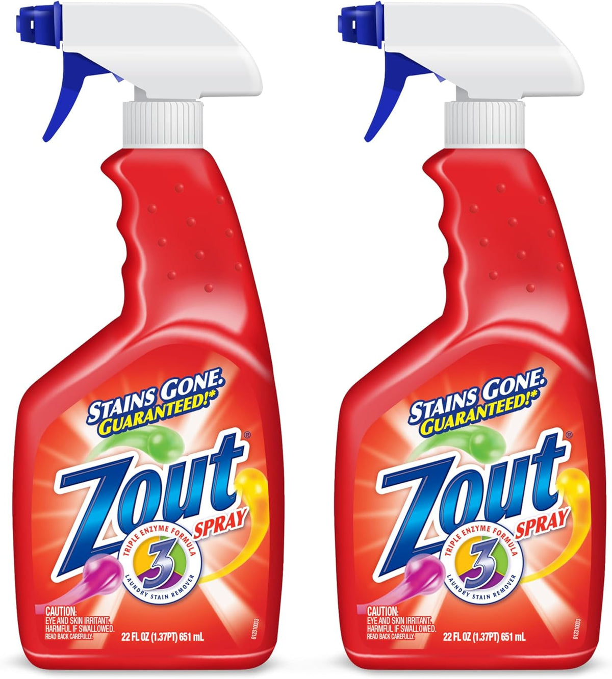 Laundry Stain Remover Spray, Blood, Grass & Oil Stains, 22 oz, 2-Pack