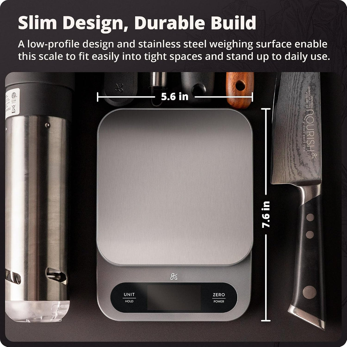 Digital Food Scale for Kitchen & Baking, 22lb High Capacity