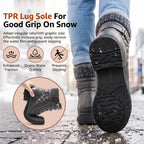 Women's Combat Boots Non-Slip Soft Sole Winter Ankle Booties Grey 8