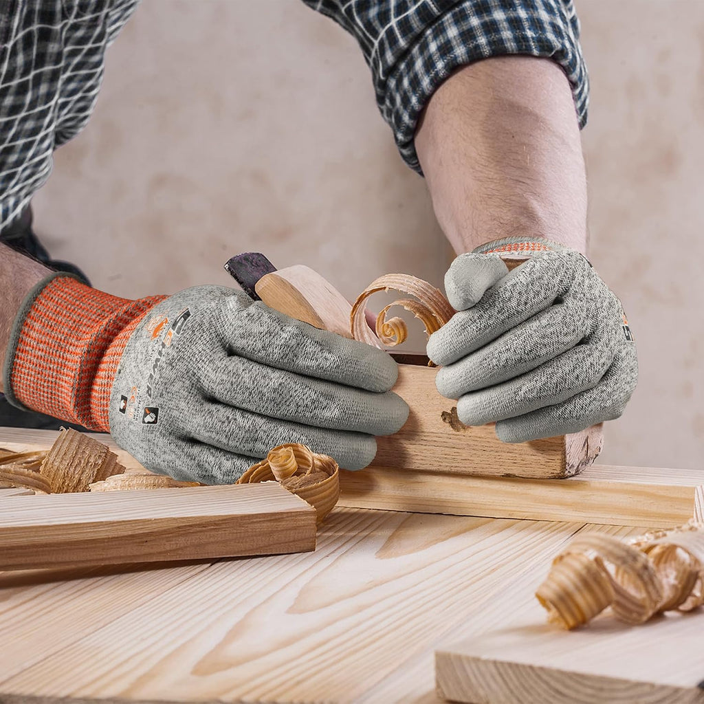 12 Pairs A4/A5/A6 Cut Resistant Gloves, Non PFAS CR3088, L