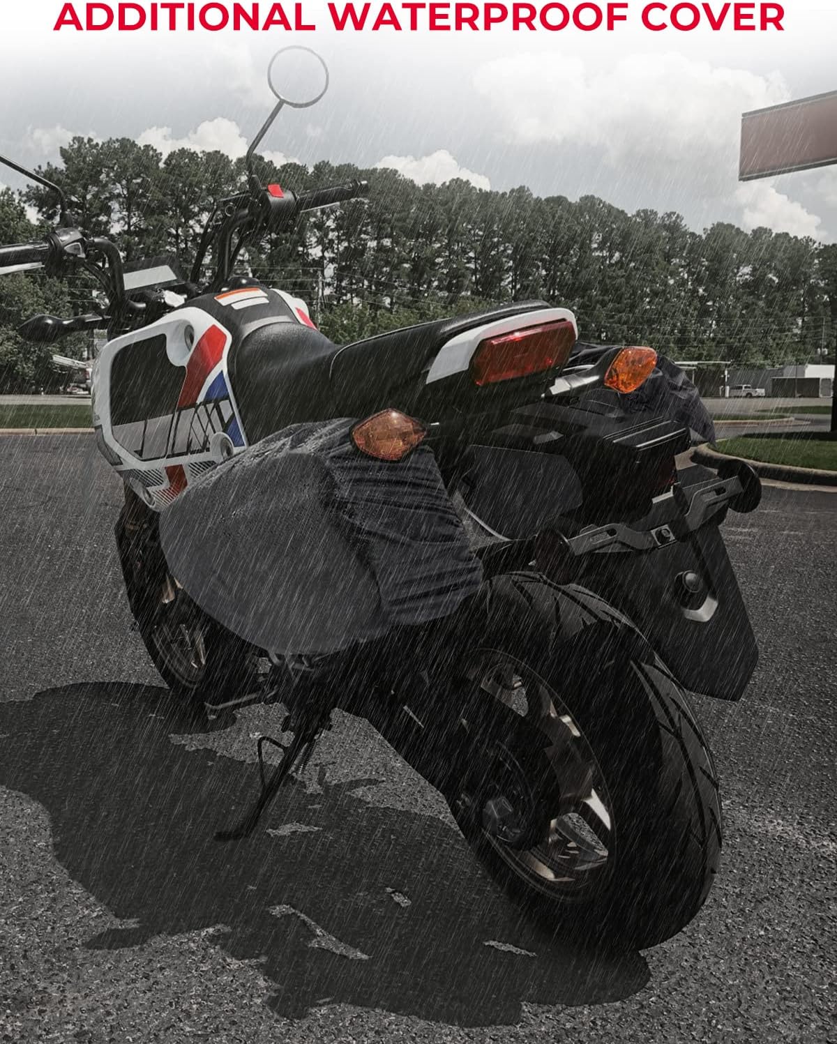 Expandable Motorcycle Saddlebags Bag 24-30L (15L*2) for Mini bike | with Rain Cover, Fit for Sport Bike Scooter Dual