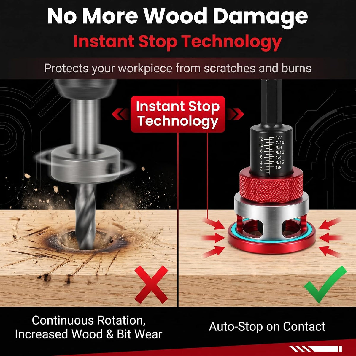 Countersink Drill Bit Set for Woodworking, 7-Piece