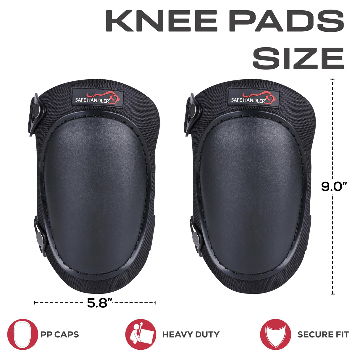 Professional Knee Pads with High Density Hard PP Cap
