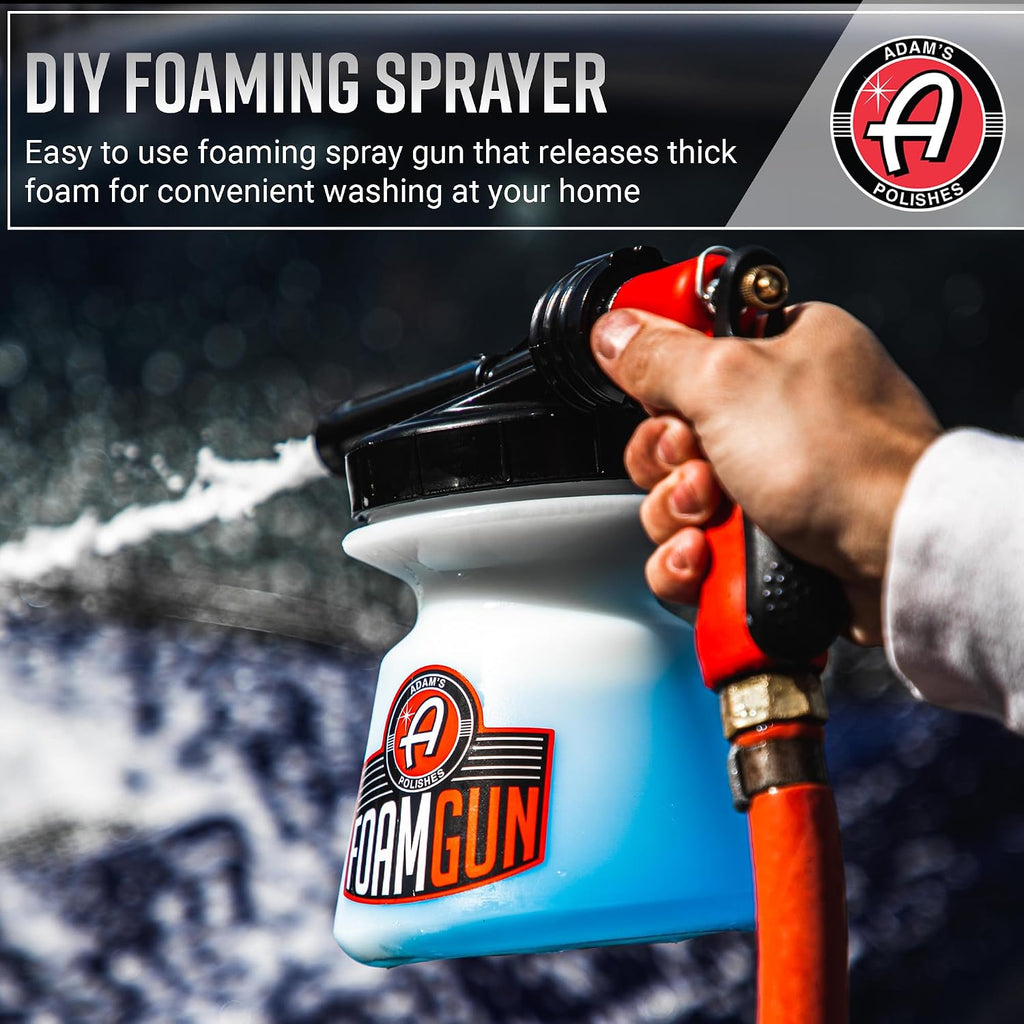 Adam's Foam Gun Car Wash Foam Sprayer - Connects to Garden Hose for Car Washing, No Pressure Washer Required, Use