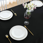 Black Rectangle Tablecloth, 60 x 84 Inch Waterproof Table Cloth