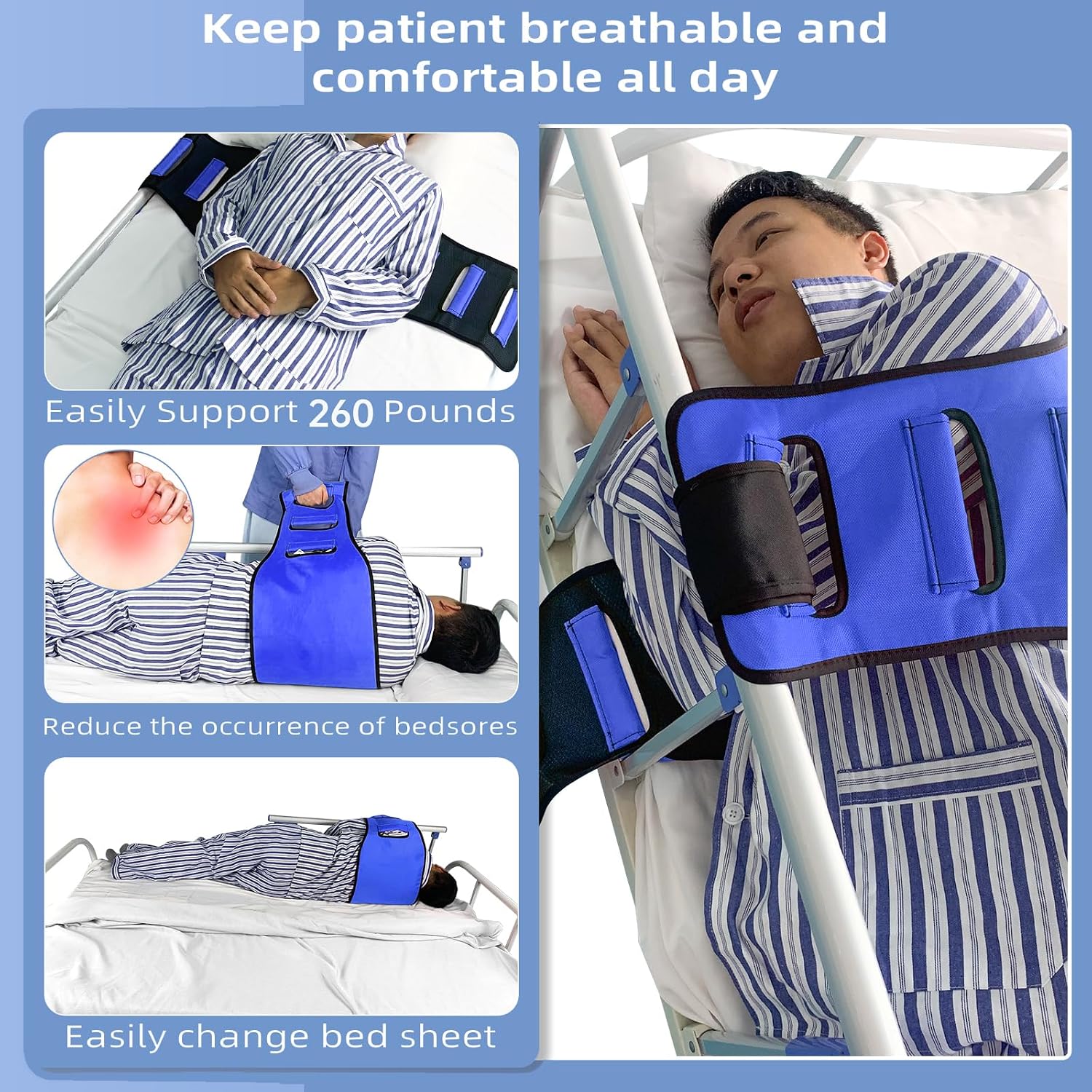 Transfer Sling, Lift Assist Gait Belts for Seniors, Transfer Belt for Elderly and Disabled, Bed Assist Mobility Belt
