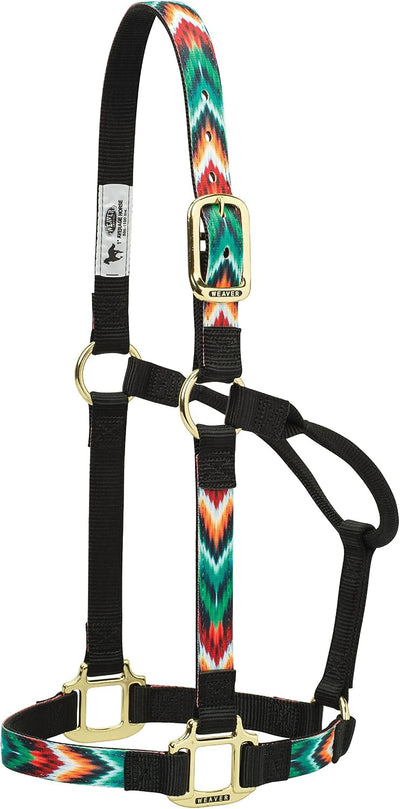 Weaver Leather Chevron Non-Adjustable Nylon Horse Halter, Average, Black/Multi