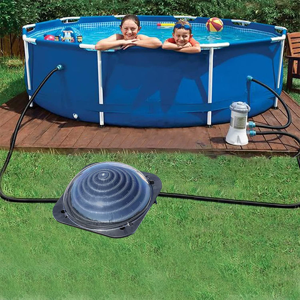 Solar Dome Above Ground Pool Heater for Inground and Above Ground Outdoor Swimming Pools Water Heater with Connector