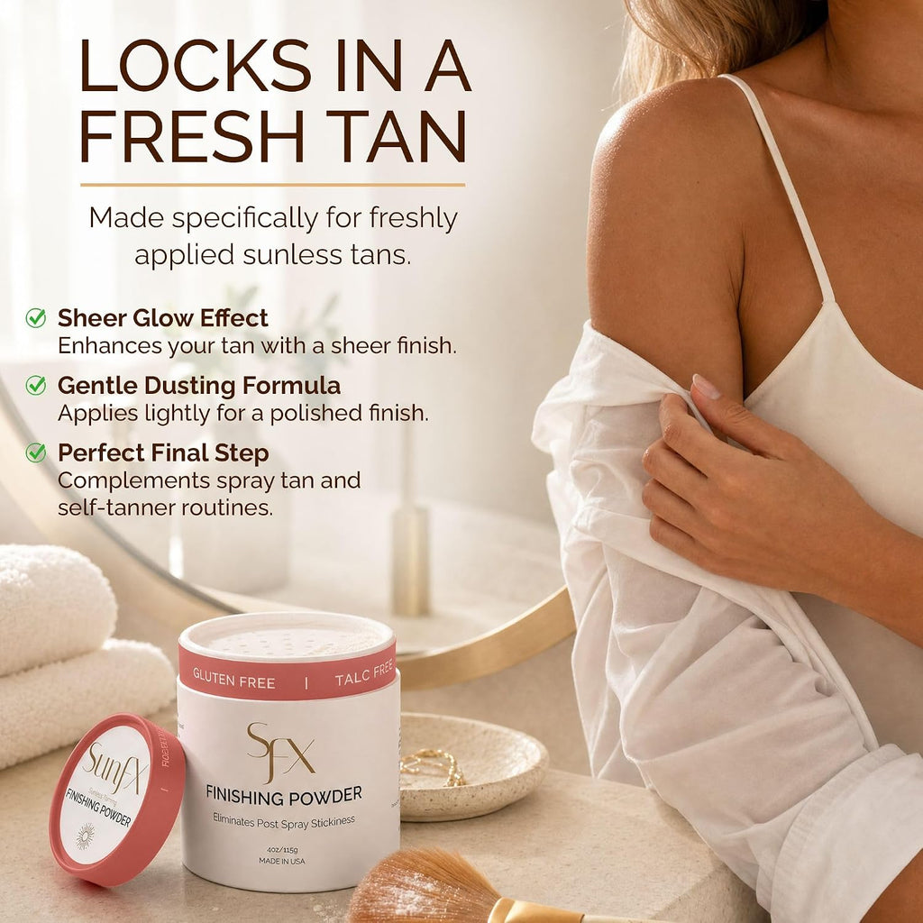 Setting Powder for Post Spray Tan Talc Free Vegan Tropical Burst 4 Oz