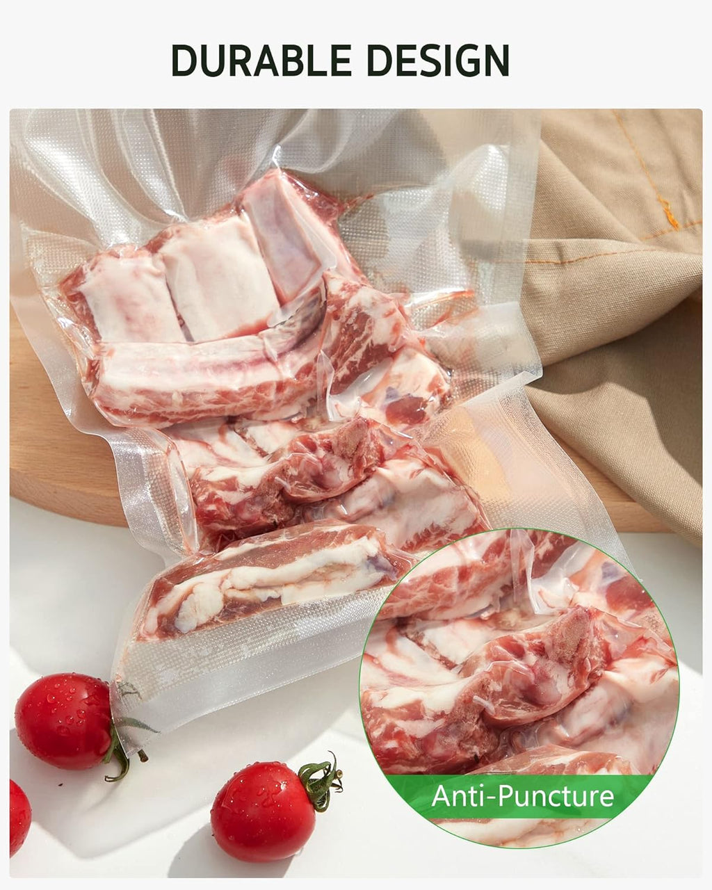 150 Pcs Vacuum Sealer Bags for Food, 8x12+11x16+6x10, BPA Free