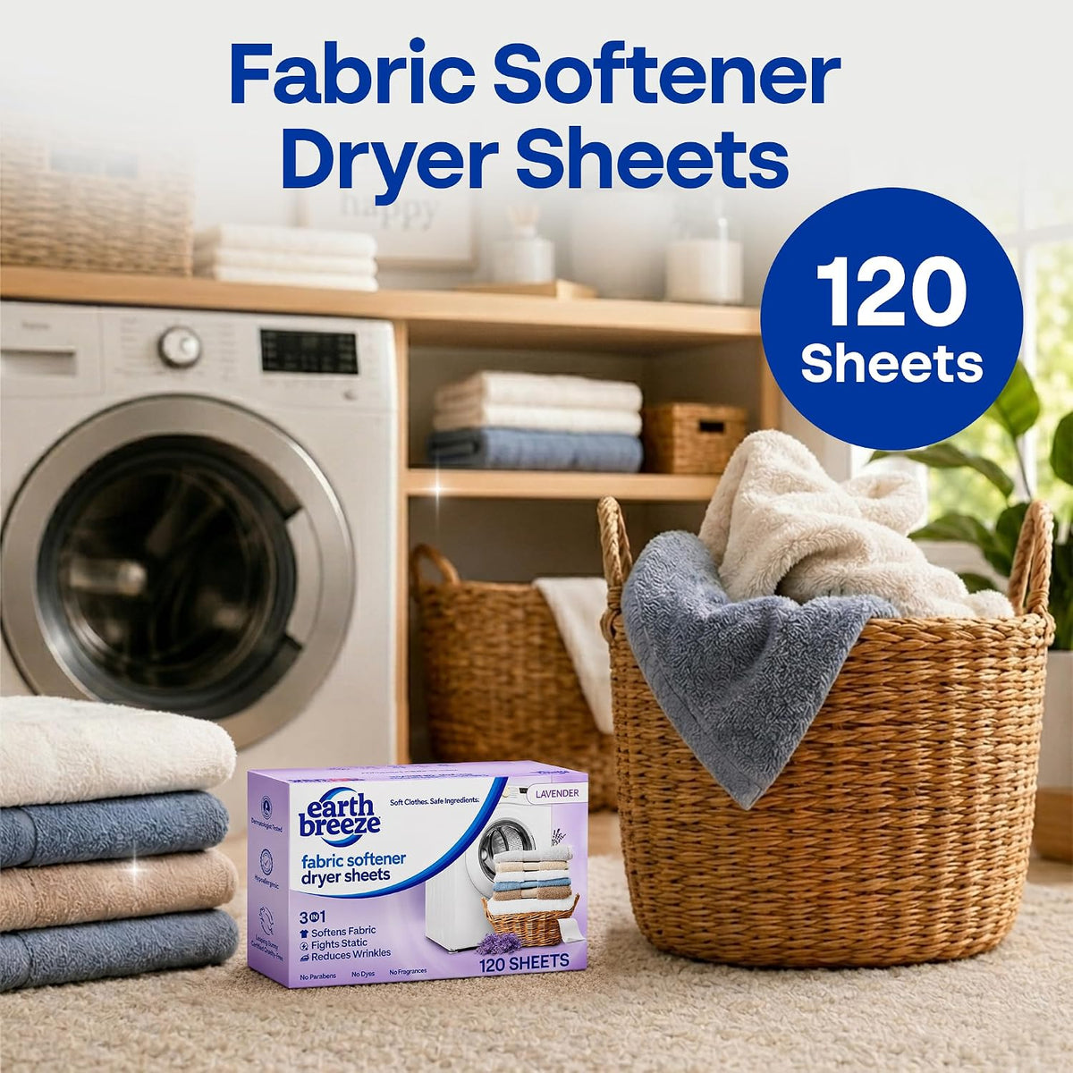 Fabric Softener Dryer Sheets Lavender (1 Pack)