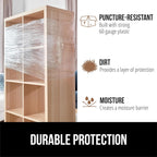 Stretch Film Shrink Wrap for Moving, 500'x5" Roll