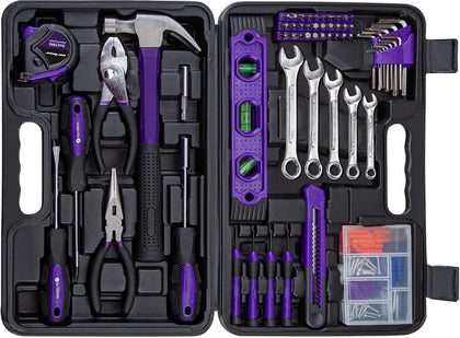 152-Piece Basic Household Hand Tool Set,with Toolbox Storage Case, All Purpose Home Tool Kit Includes Essential Tools