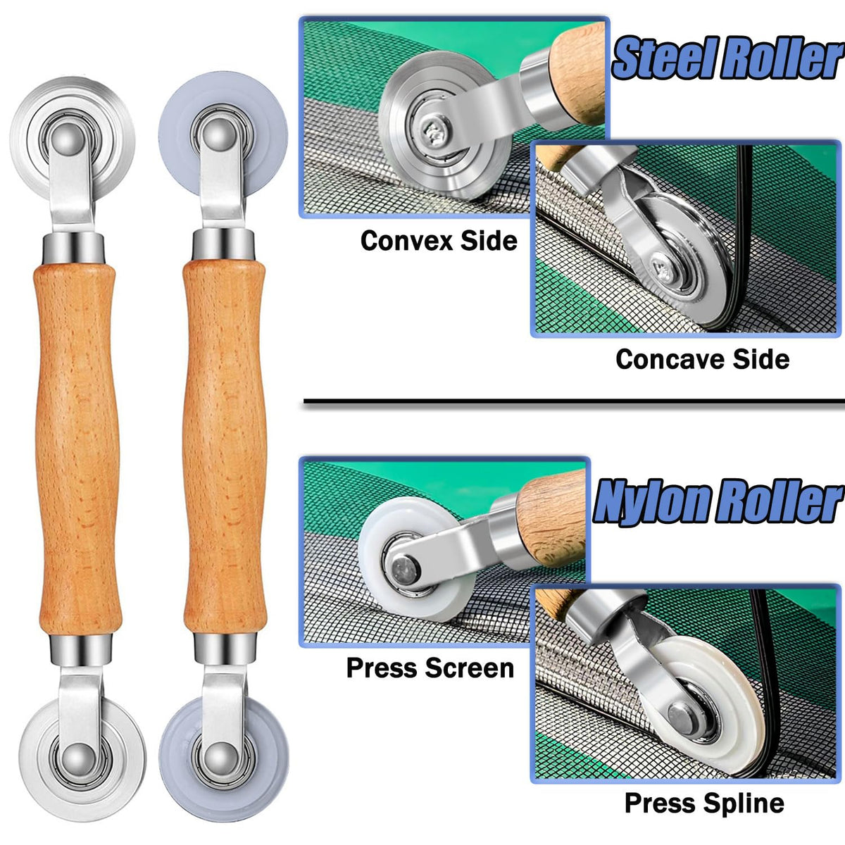 Window Screen Replacement, 6in1 Window Screen Door Repair Kit