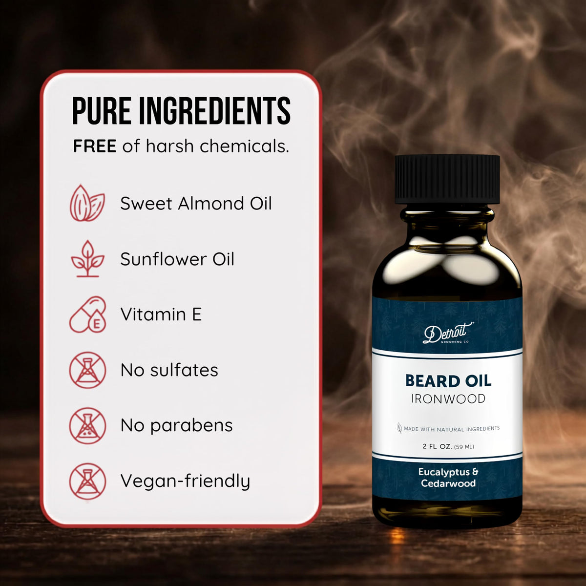 Beard Oil | Ironwood | Natural Formula, 2 oz