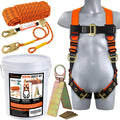 Safety Harness Fall Protection Kit - Roofing Harnesses 50ft Safety Rope | Safety Rope for Roofing Lanyard Kit 5