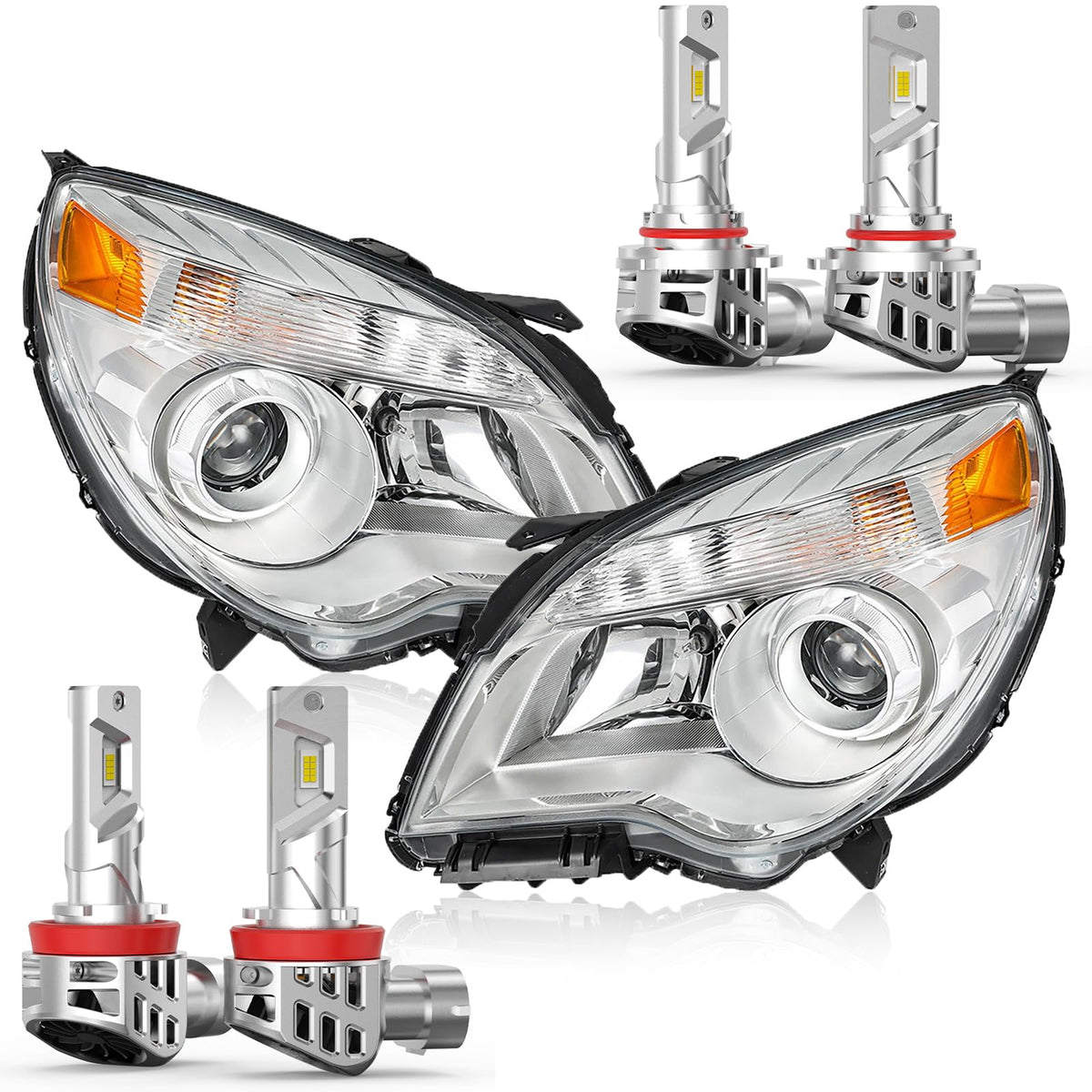 Headlight Assembly Compatible with 2010-2015 Chevy Equinox LS/LT/LTZ Model