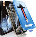 2 Pack for iPhone 15 Pro Max 6.7 inch Tempered Glass Screen Protector, Auto Dust-Elimination Installation, Bubble