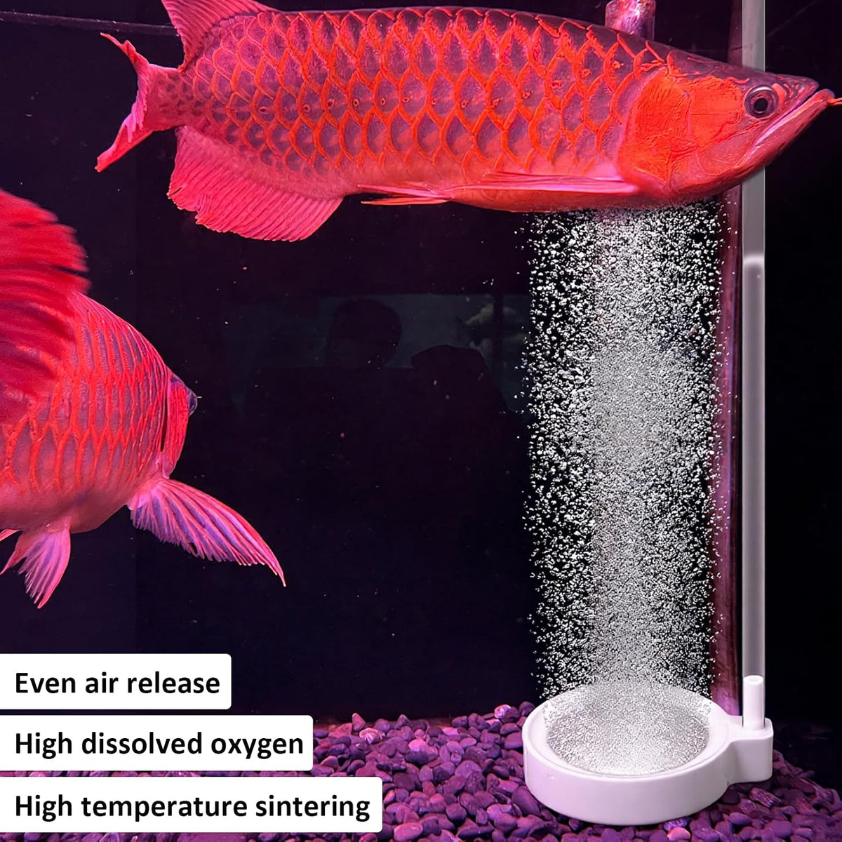 2 Inch Fish Tank Nano Air Stone, Nano Fish Tank Bubbler, High Dissolved Oxygen Diffuser, Ultra Quiet Airstone