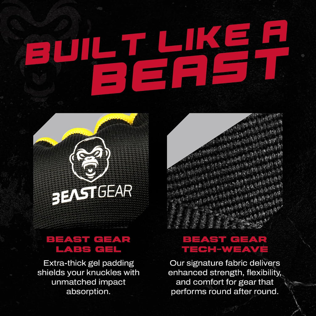 Hand Wraps Boxing Inner Gloves with Gel Padded, Quick 100cm Wrist Straps for Men & Women - MMA, Muay Thai, Kickboxing