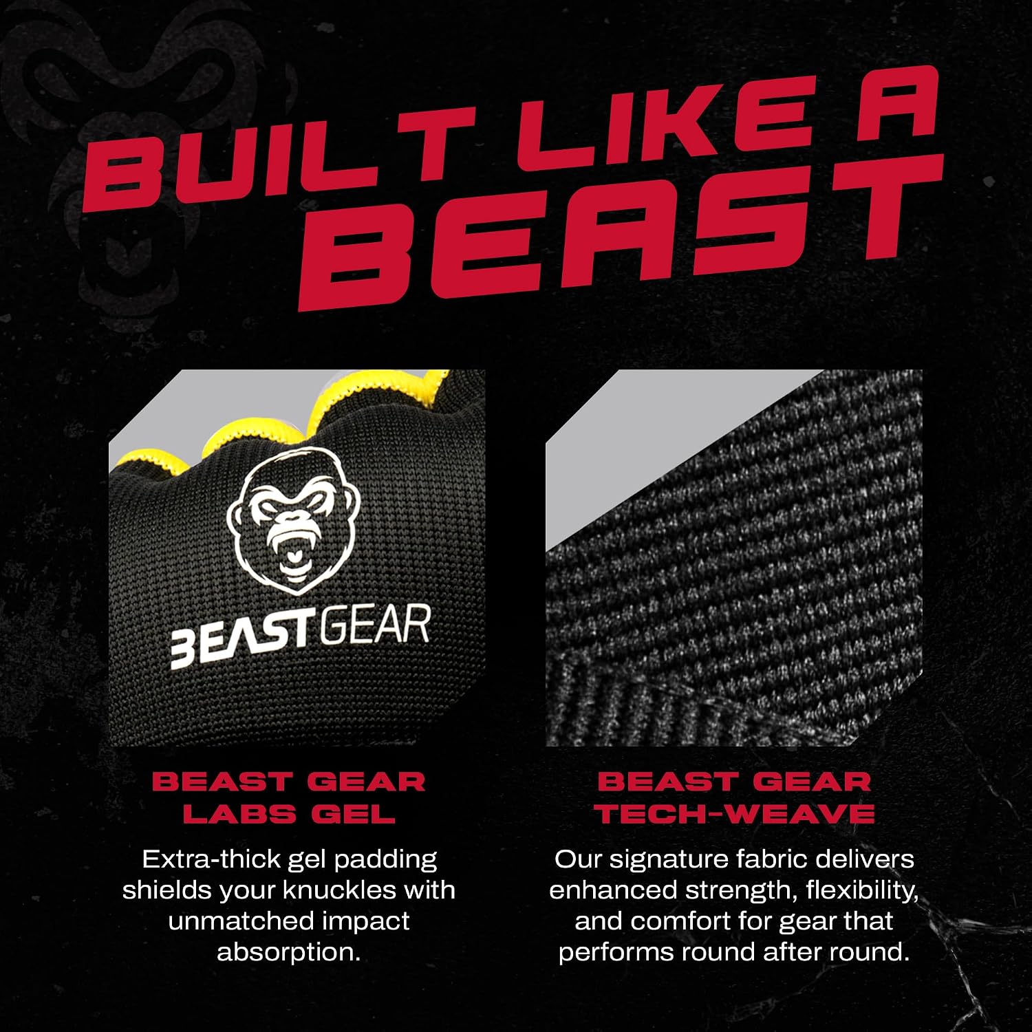Hand Wraps Boxing Inner Gloves with Gel Padded, Quick 100cm Wrist Straps for Men & Women - MMA, Muay Thai, Kickboxing