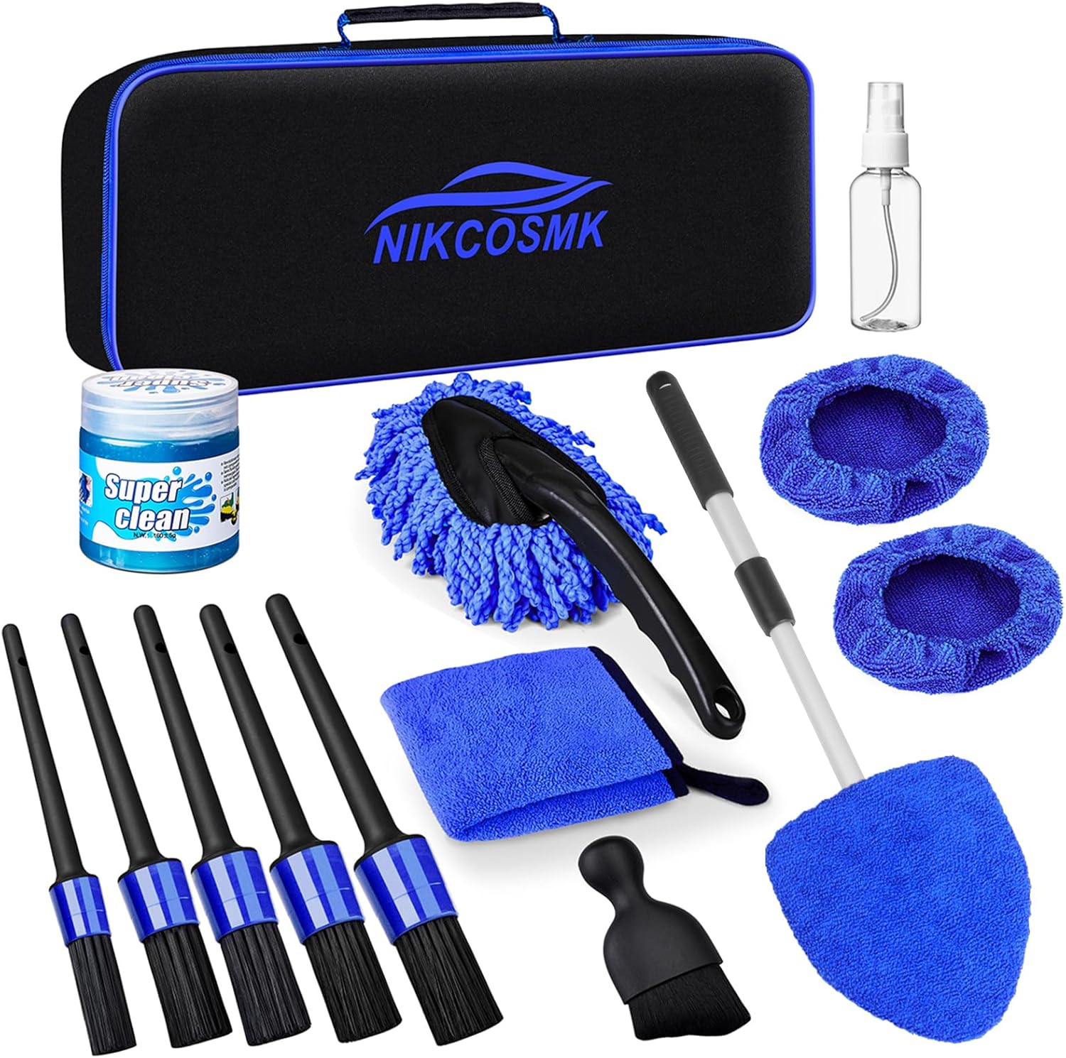 Windshield Cleaner Tool, 15Pcs Car Interior Detailing Kit, Car Cleaning Kit Interior Cleaner, Car Detailing Brushes