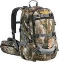 Hunting Backpacks for Men 35L, Camo Backpack for Hunting with Rifle Bow Gun Holder, Waterproof Hunting Pack with Rain