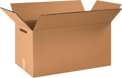 Double Wall Hand Hole Moving Boxes Large 24"L x 12"W x 12"H 15-Pack - Corrugated Cardboard Box for Shipping, Mailing