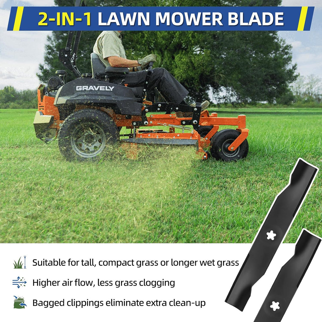GICOOL Z248F 48 Inch Deck Mower Blades for Husqvarna, Replace 532180054