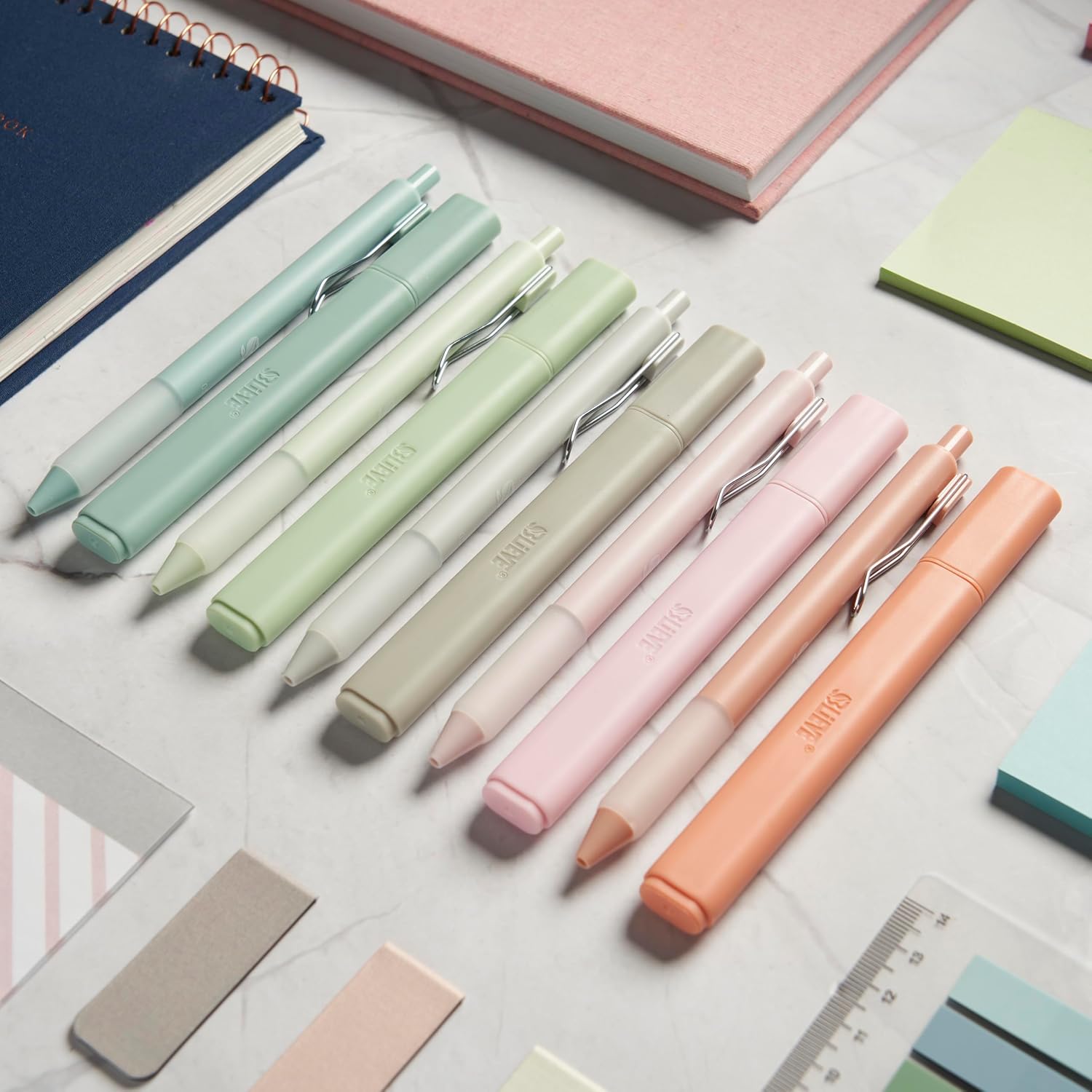 Bible Highlighters And Pens No Bleed, Chisel Tip & Rollerball Pens, Multicolor Ink, Comfort Grip & Fast Dry, Cute