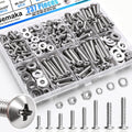 Nuts and Bolts Assortment Kit, 304 Stainless Steel Bolts 8 Sizes #6-32#8-32#10-24 Phillips Pan Head Machine Screws