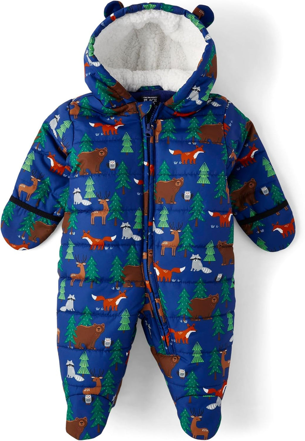 unisex-baby And Newborn Fleece Hoodie Zip Front Bunting Snowsuit