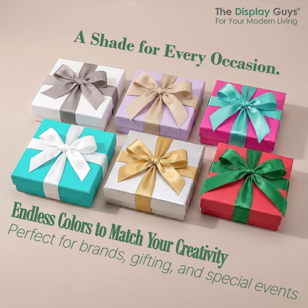 TheDisplayGuys 100-Pack 3.5" Jewelry Gift Boxes - Marble White