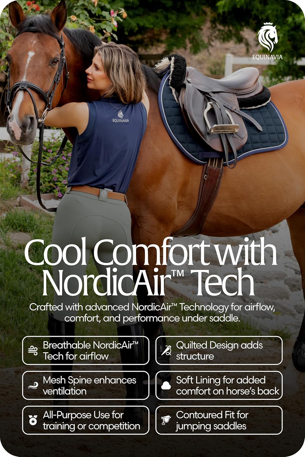 Svalbard NordicAir Tech Horse Saddle Pad, Equestrian Saddle Pads