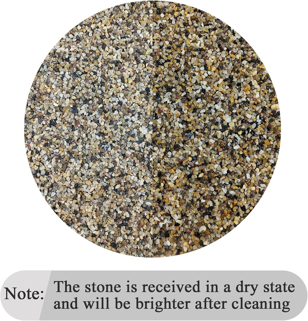 5 lbs Fish Tank Sand, 1/16 Inch Natural Aquarium Sand Gravel | Coarse Sand, Decorative Pea Gravel Stones for Fish
